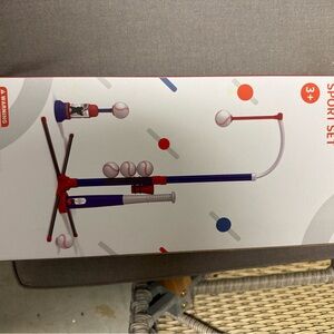 Kids Baseball Toy Set with Red and Blue Design